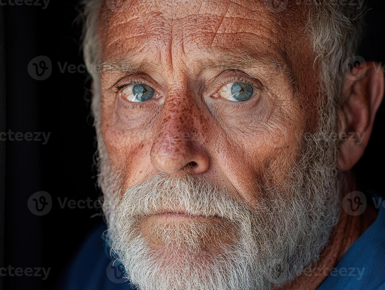 Close up portrait of a senior man with a beard photo