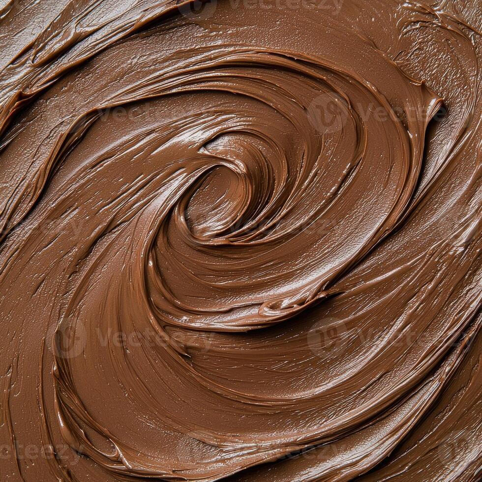 Swirled Chocolate Hazelnut Spread Texture photo
