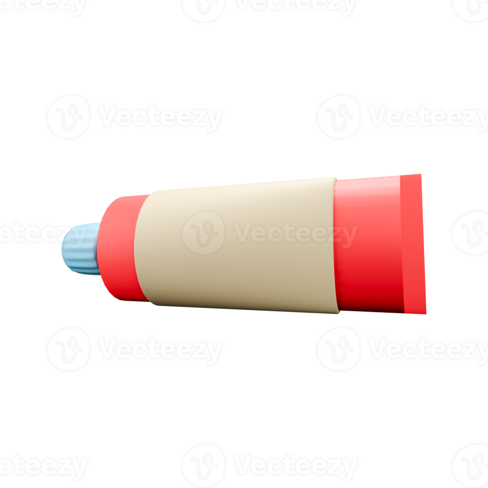 a 3d illustration of pink toothpaste png