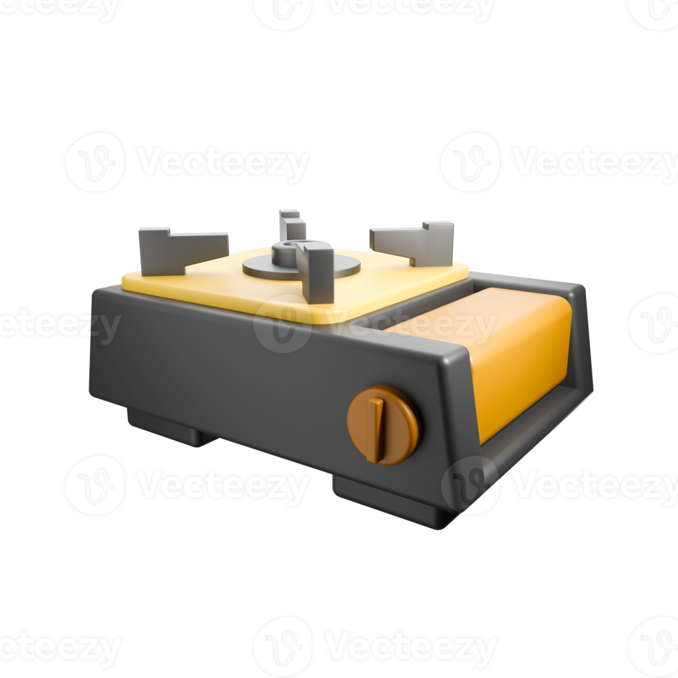 a 3d icon render stove png