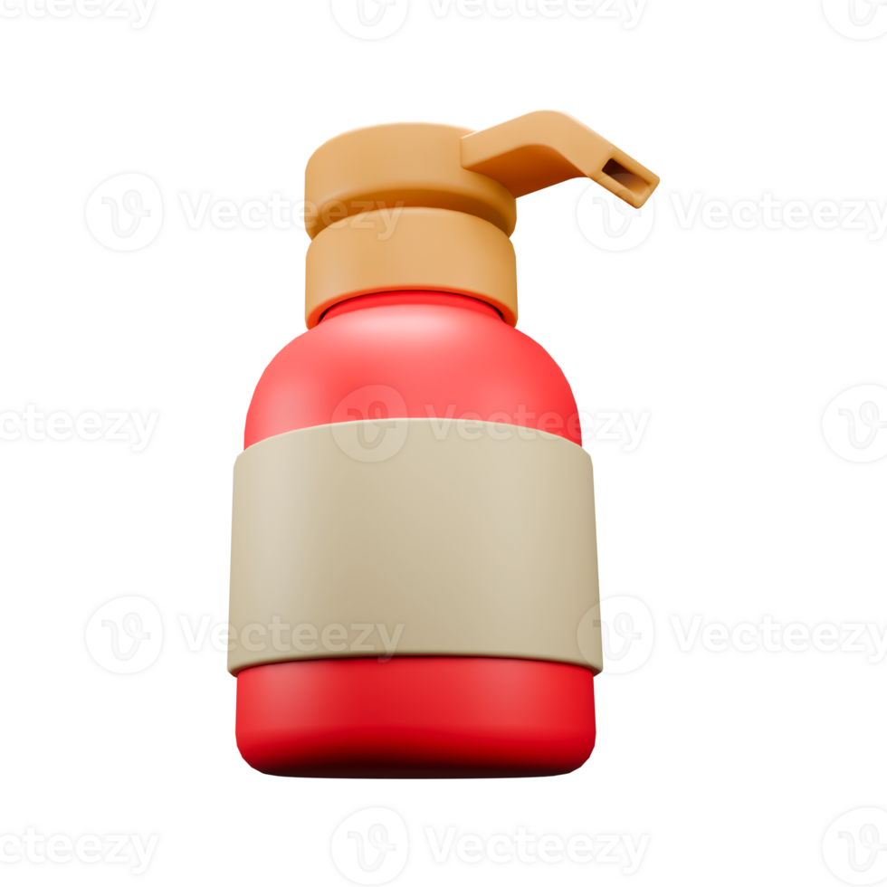 a 3d icon render shampoo png