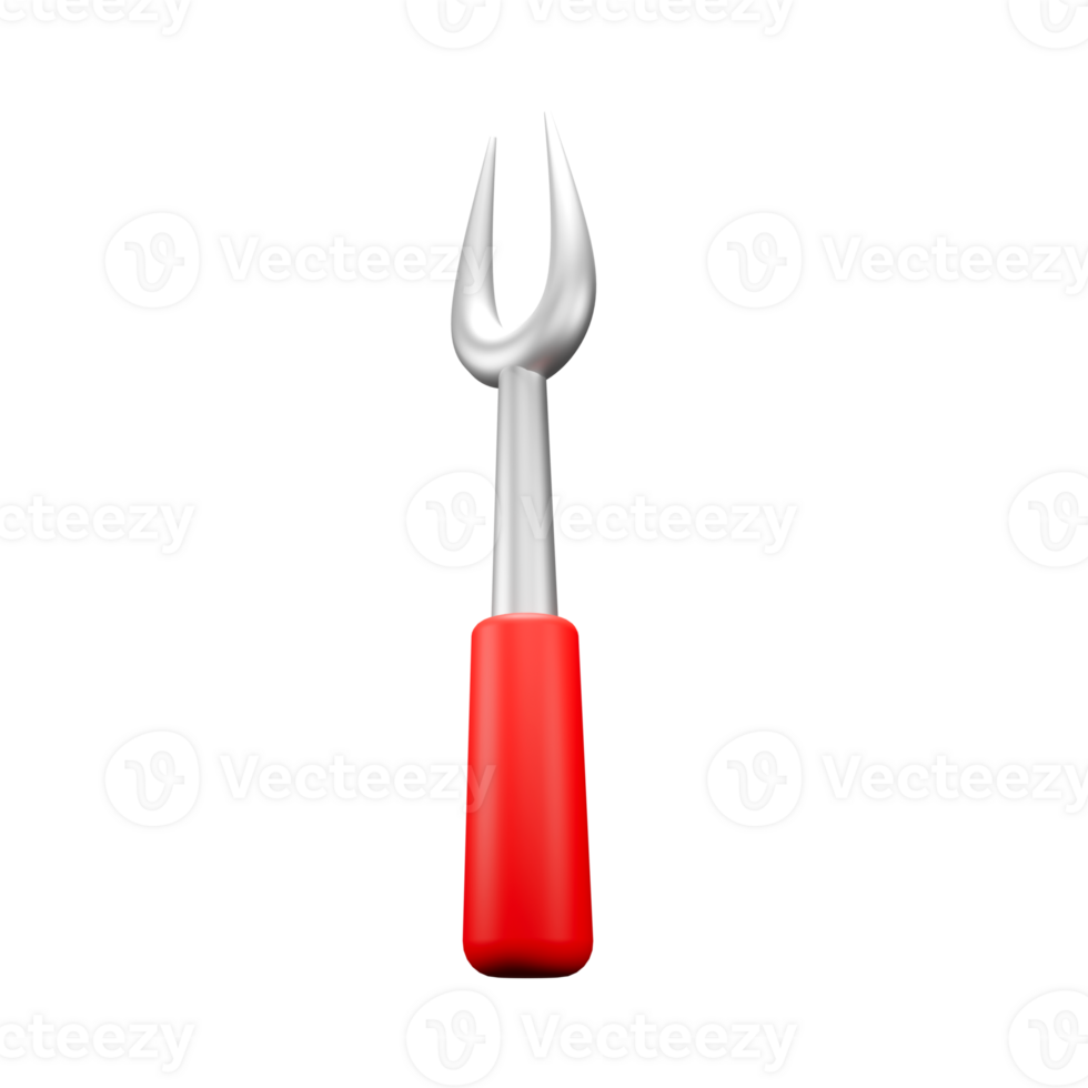 a 3d icon render fork barbecue for BBQ equipment png