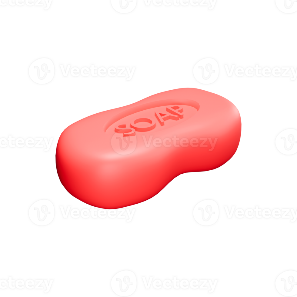 3d icon render a pink soap png