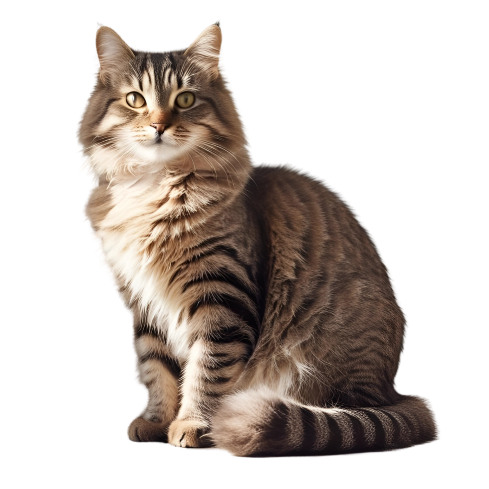 Portrait of a Domestic Tabby Cat png