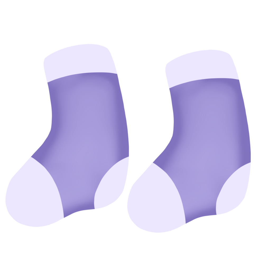 purple socks on transparent background png