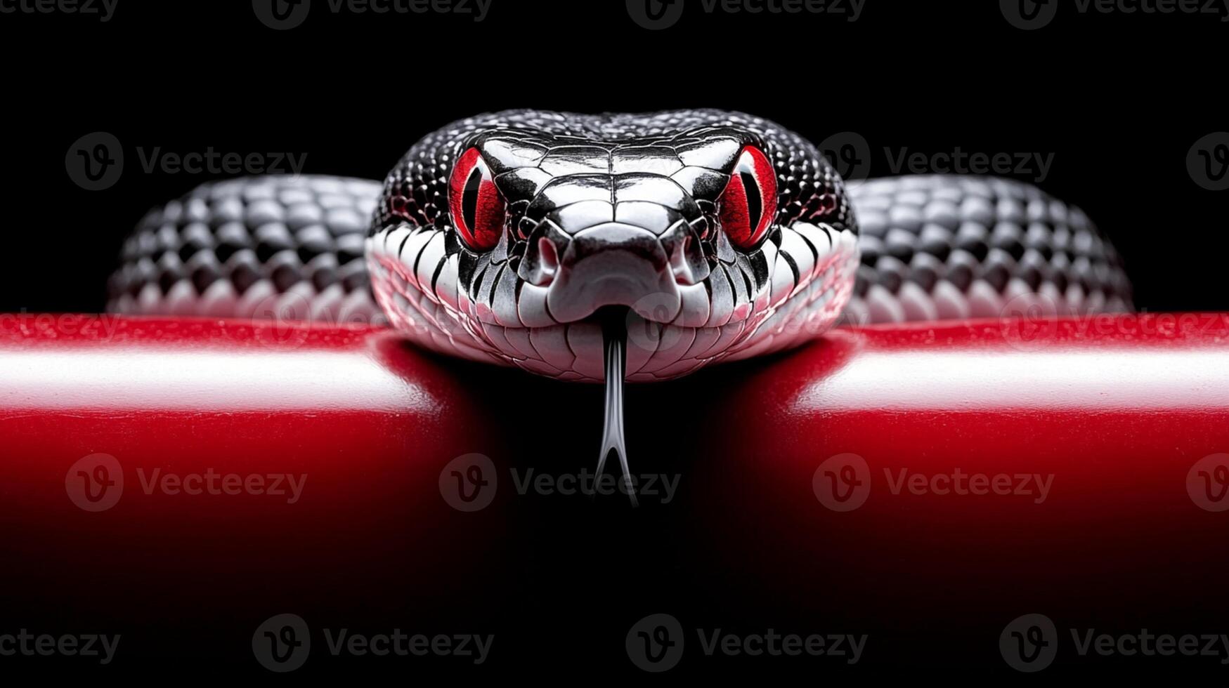 Generated Image poster snake in the dark photo