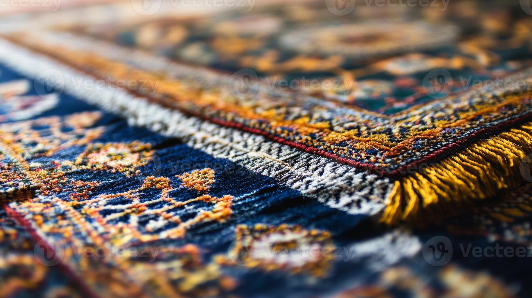 Intricate patterns of traditional rugs showcasing vibrant colors and textures in natural light photo