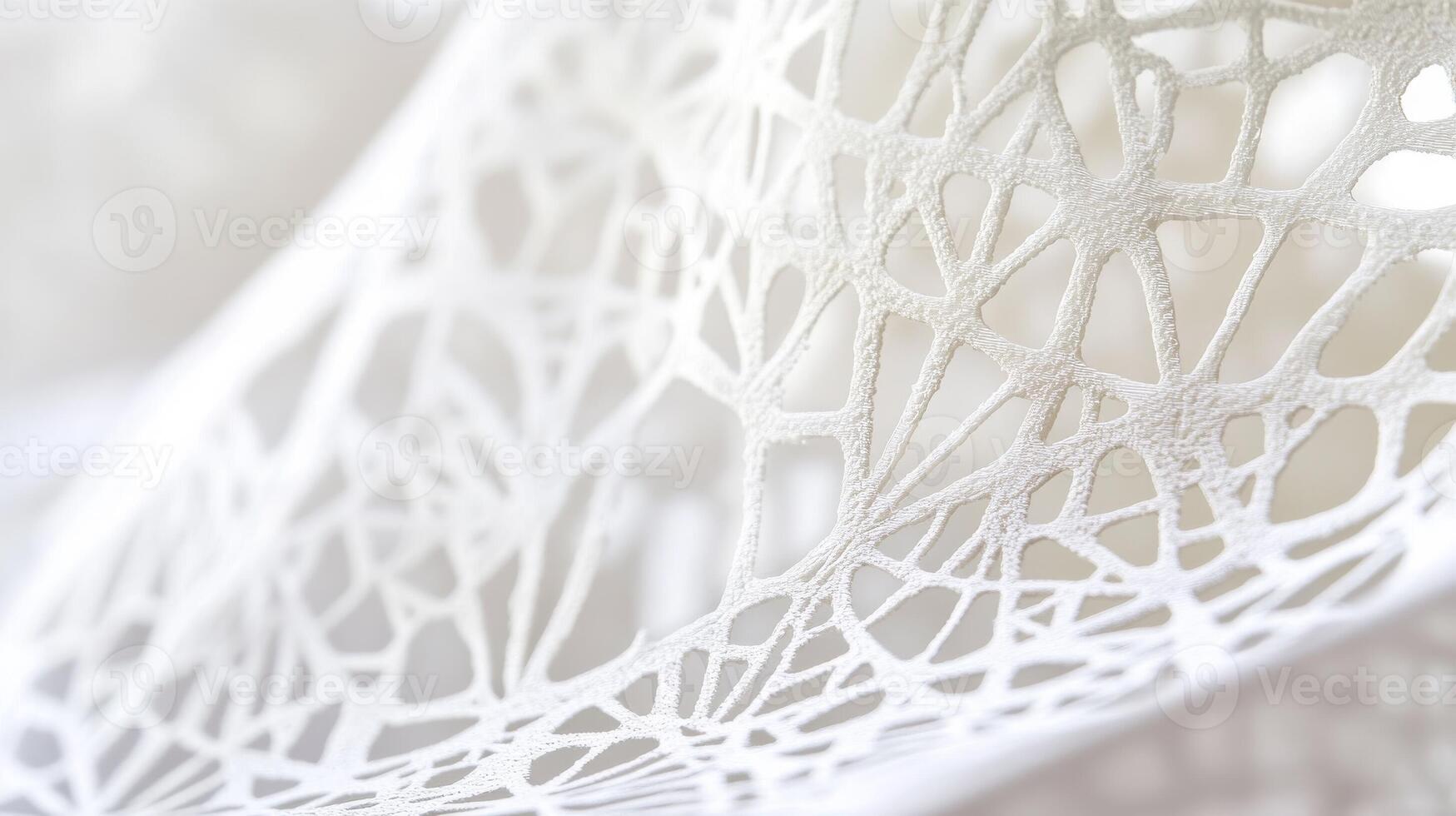Delicate lace fabric displaying intricate patterns in soft natural light photo