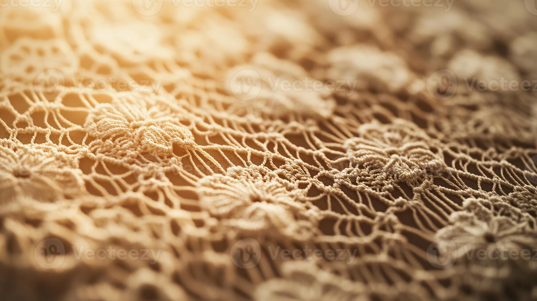 Intricate lace design captures sunlight in a warm, vibrant setting highlighting delicate floral patterns photo