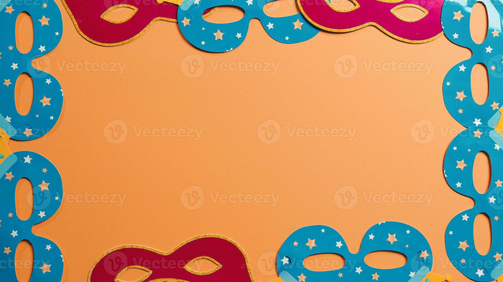 Nice and colorful paper carnival masks photo