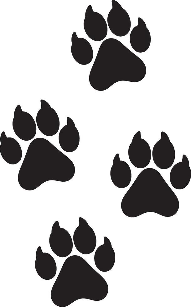 Dog Paw Prints design on white background vector