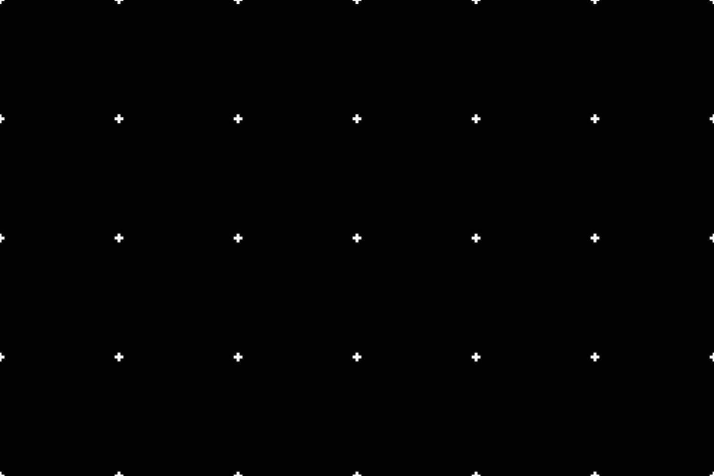Embroidery black color background ethnic pattern and cross stitch design fabric pattern wallpaper. vector