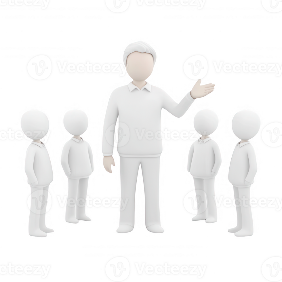 A person presenting ideas to a group, showcasing leadership and communication skills. png