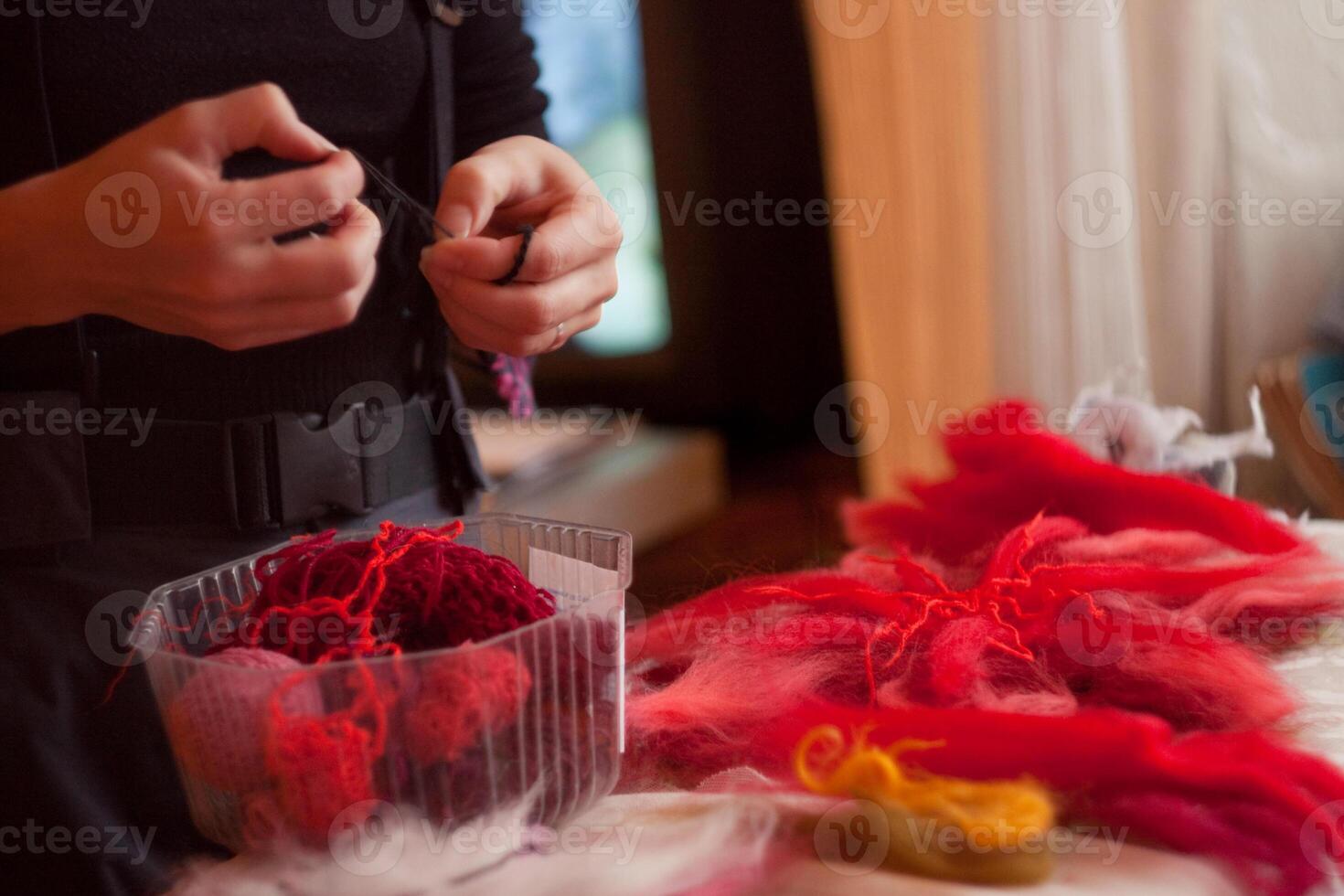 A person is working on a project photo