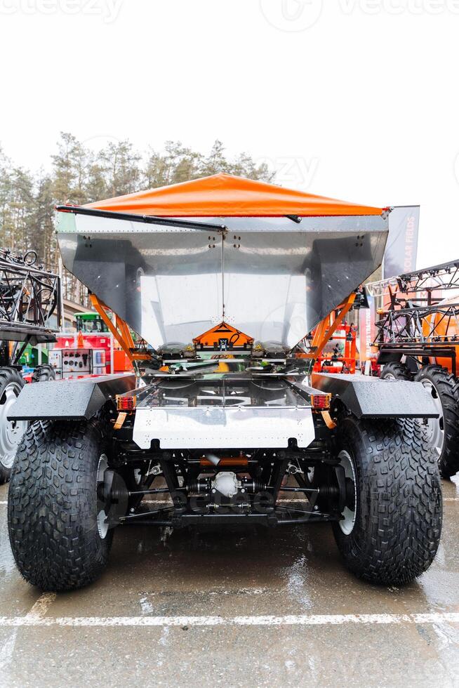 A large orange and black vehicle photo