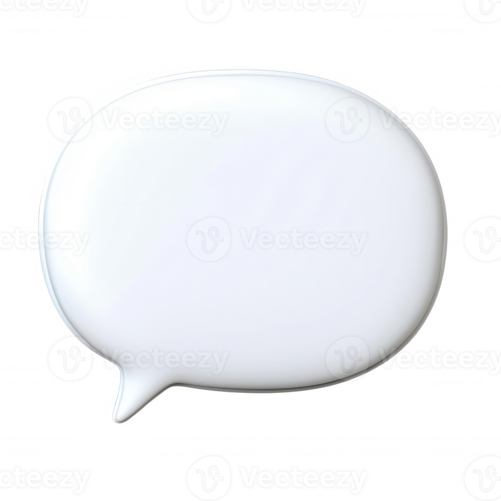 A clean, empty speech bubble ideal for conveying ideas and dialogue in visuals. png