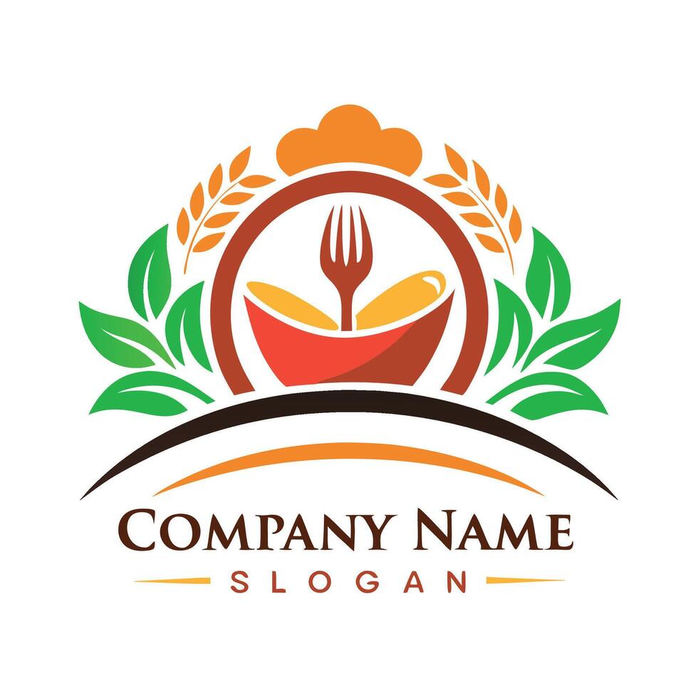 a logo for a food company vector