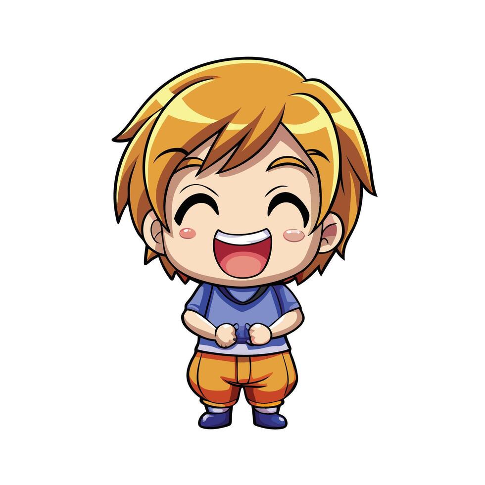 a cartoon character with a smile on his face vector