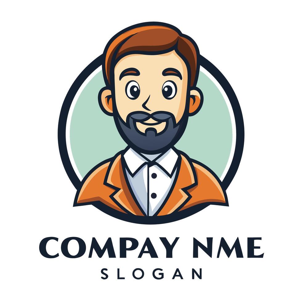 a man with a beard and mustache is wearing a suit and tie vector