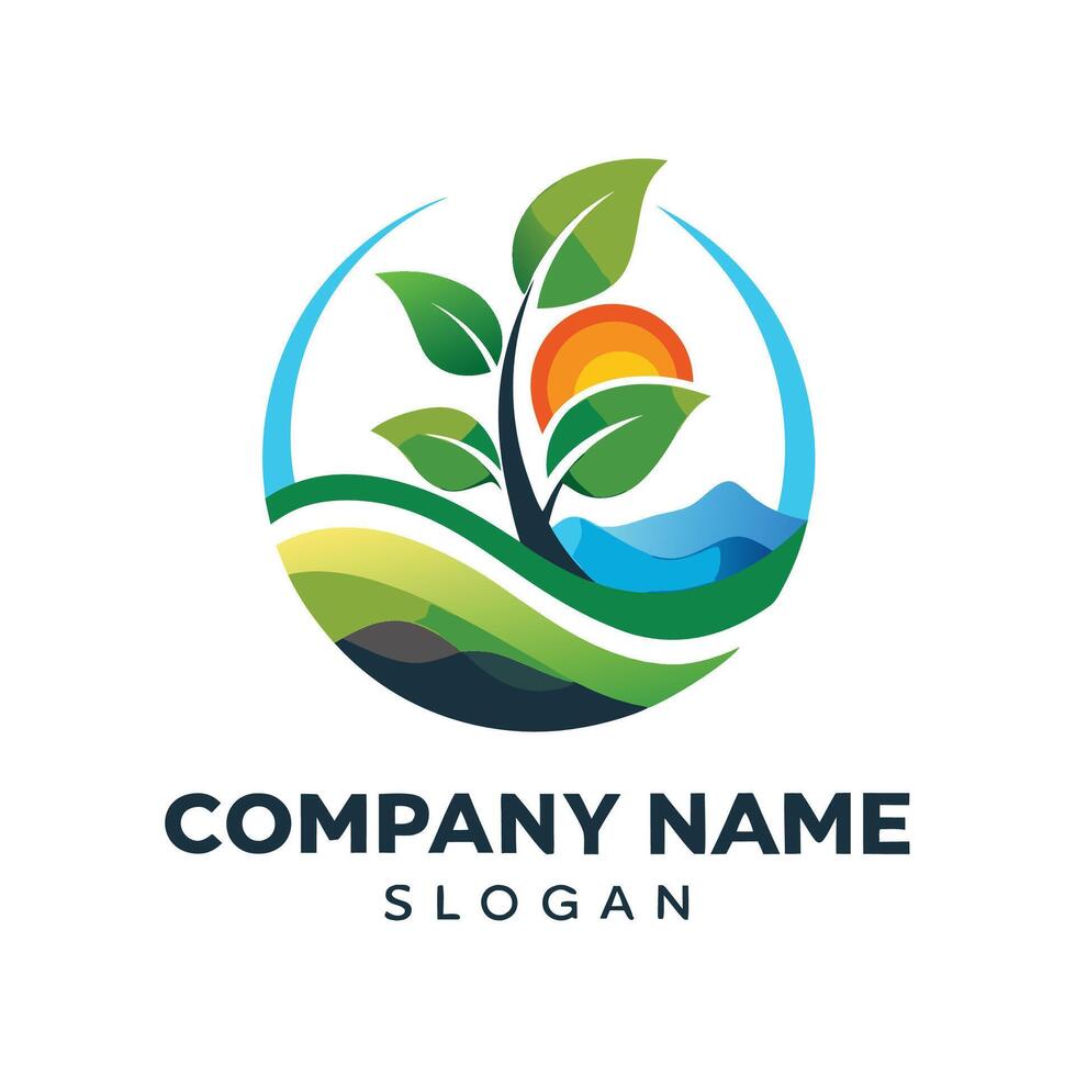 a logo for a company that is called nature vector