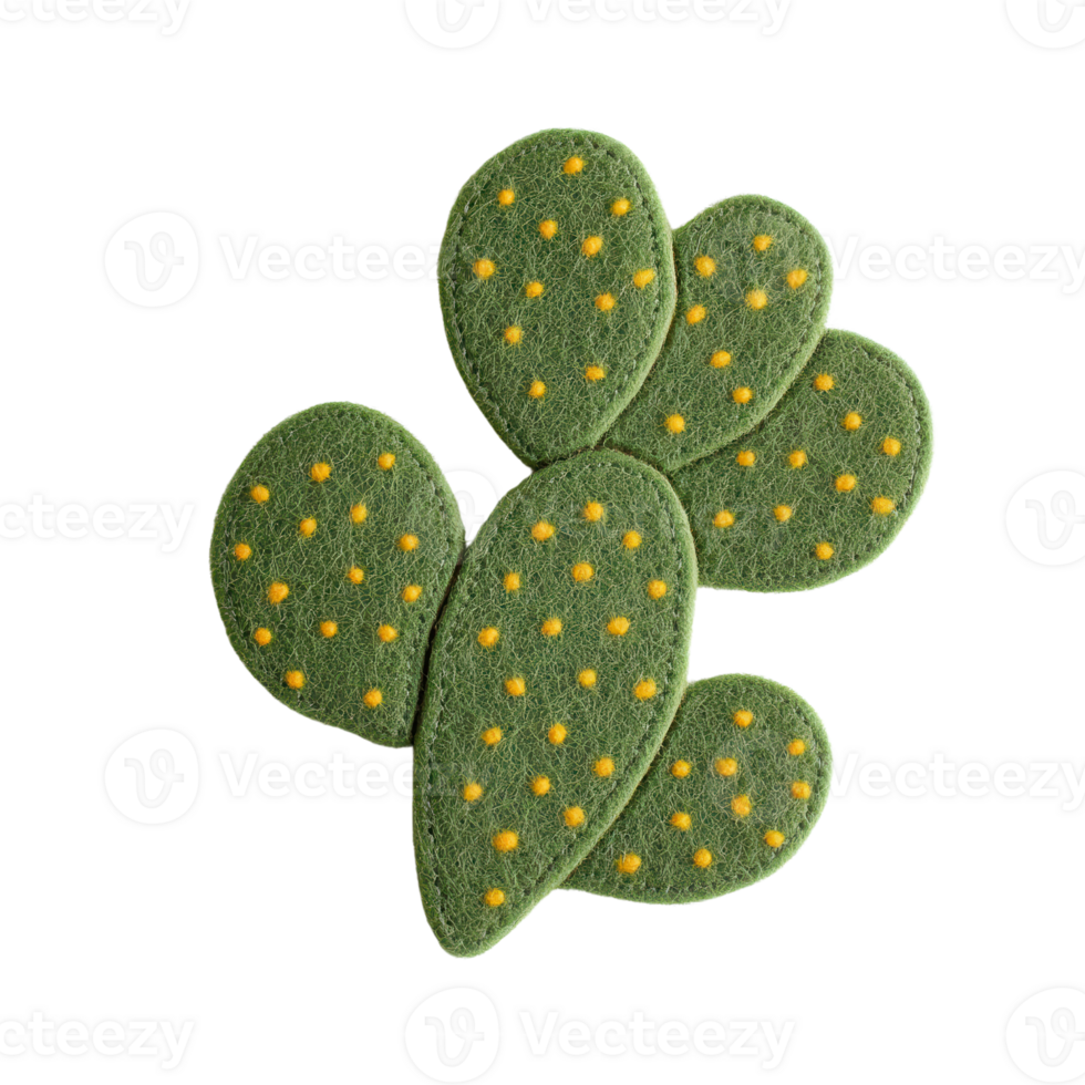 A vibrant, stylized cactus design with dotted pads, perfect for decorating modern spaces or adding a touch of nature. png