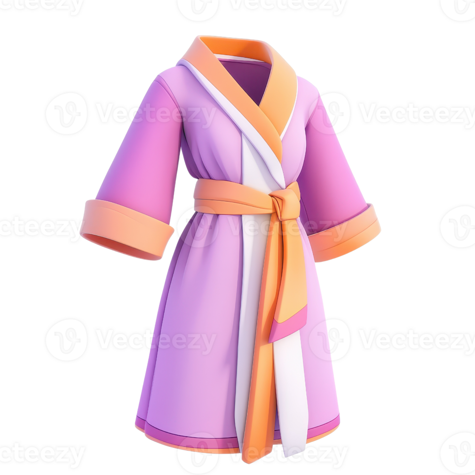 Stylish and colorful robe design for fashion or home decor. Perfect for relaxation and comfort in any setting. png