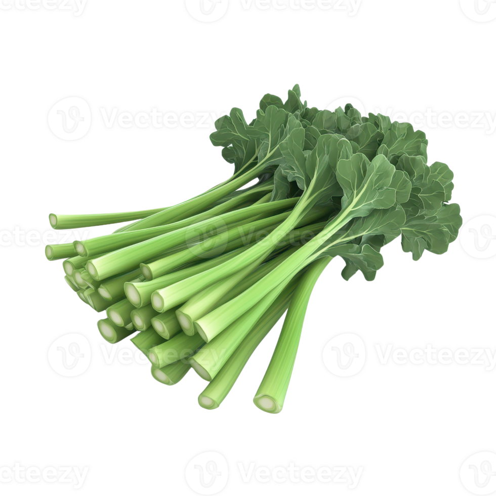 Fresh green celery stalks arranged artistically, perfect for healthy recipes and culinary presentations. png