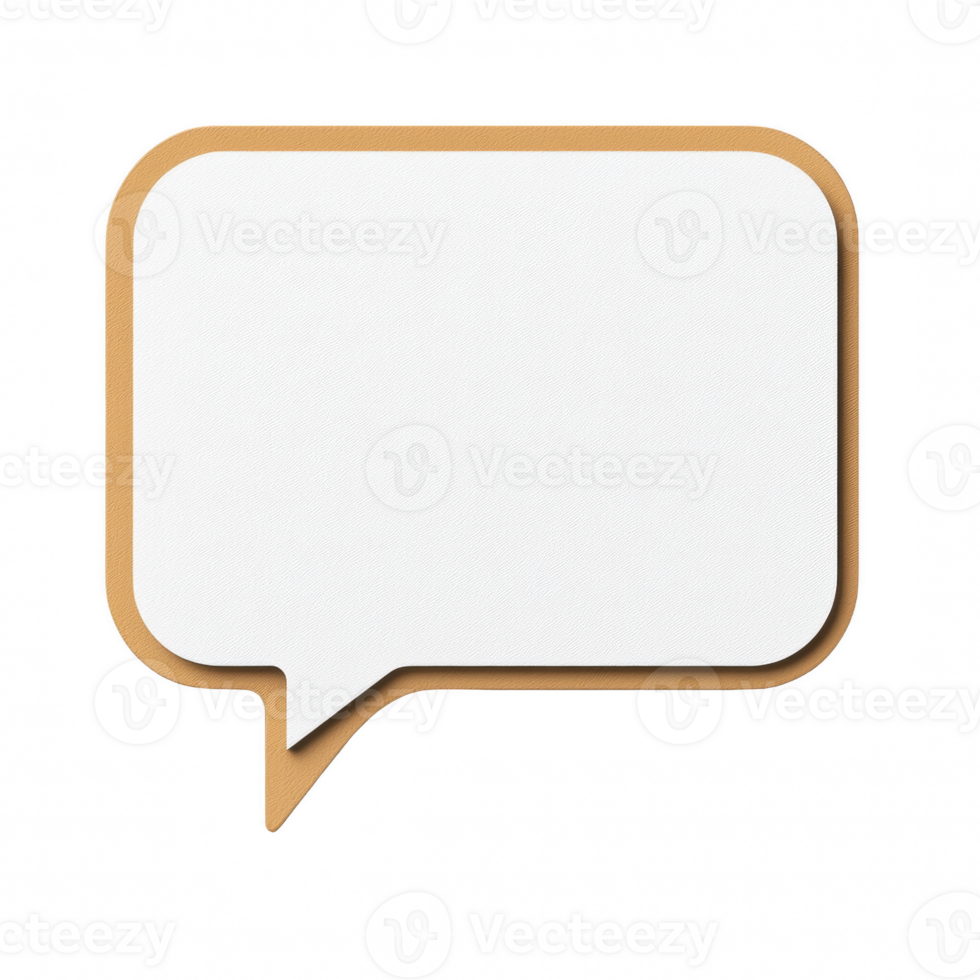 Empty speech bubble with a stylish border for dialogue or messaging. png