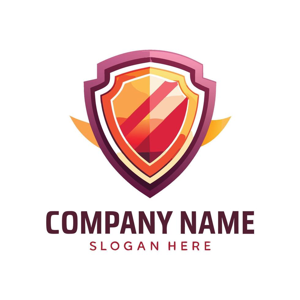 a shield logo design for a company vector