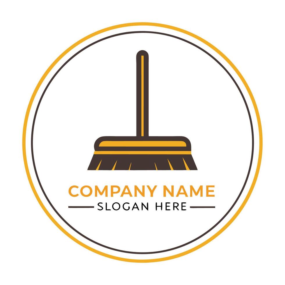 cleaning company logo design white background vector