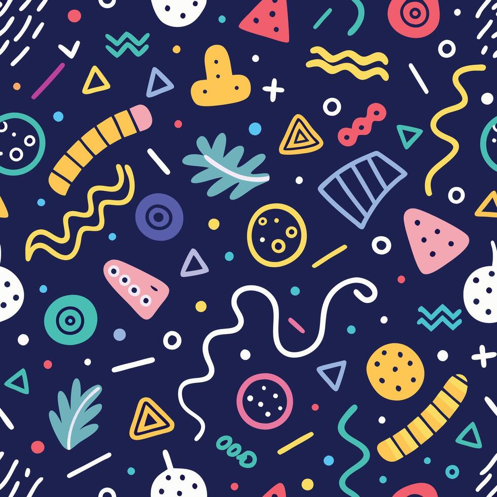 seamless pattern with shapes background vector