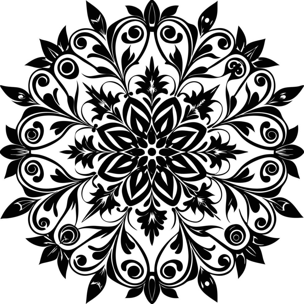 a black and white design with pattern vector