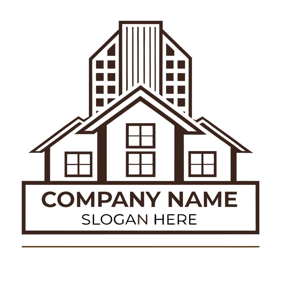 real estate company logo vector