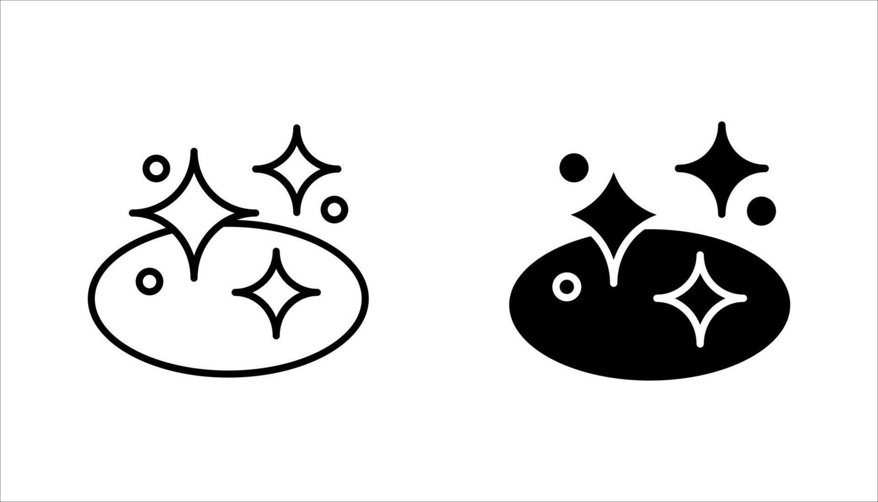 clean surface icon set, vector