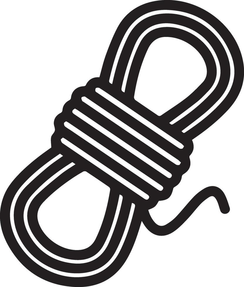 A rope with a knot on it vector