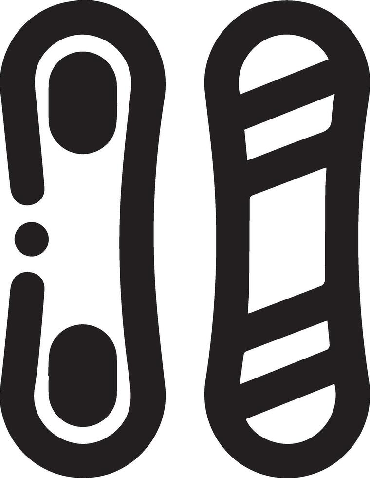 Snowboard icon illustration outline black and white vector