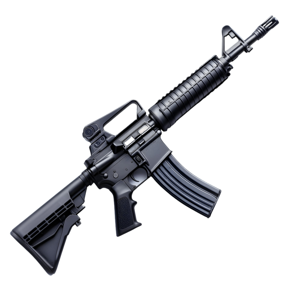 Tactical black rifle designed for precision shooting png