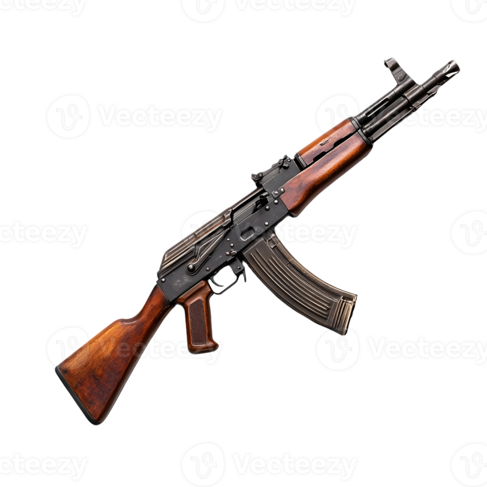 Brown and black gun with a distinct black trigger png