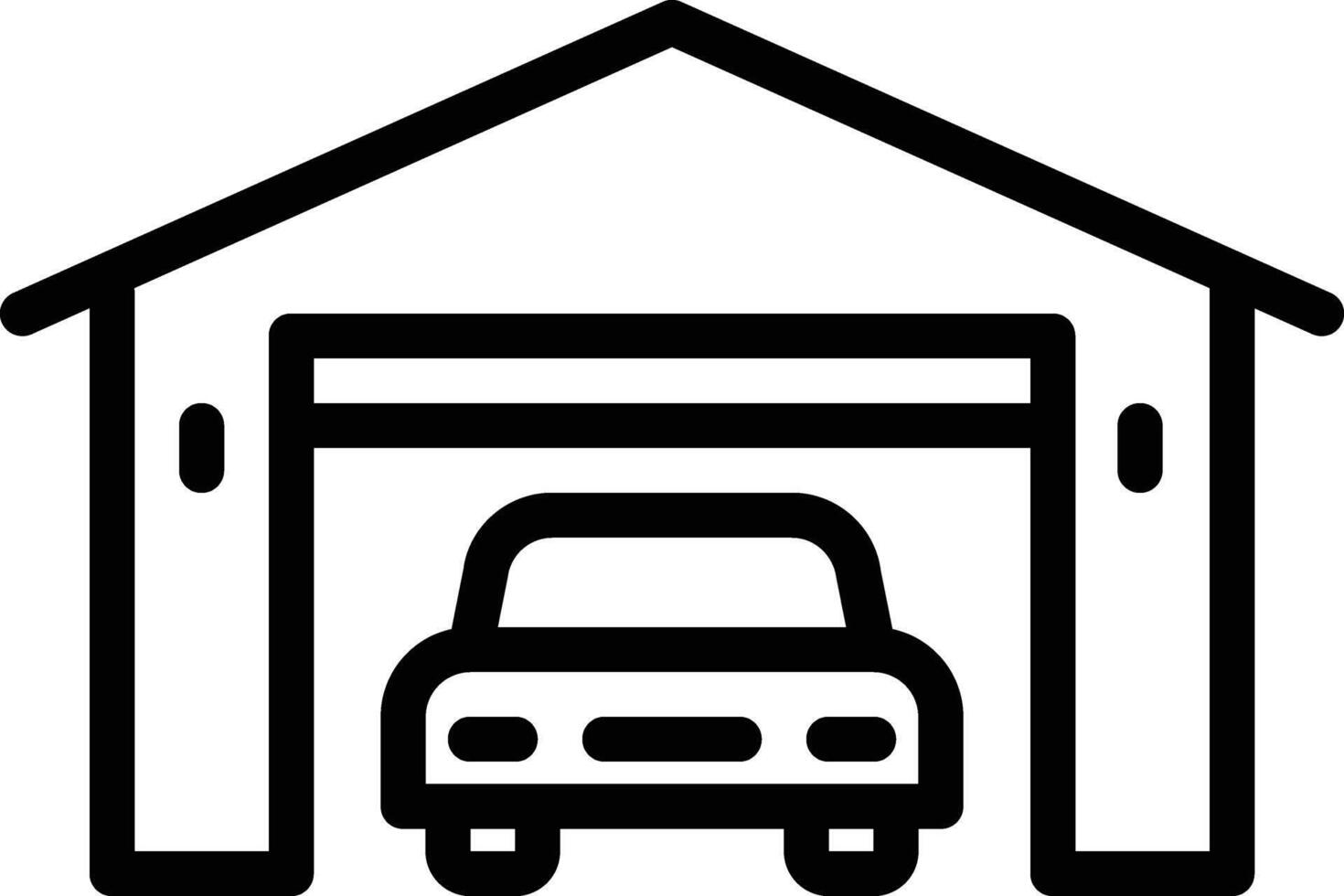 Car garage icon vector