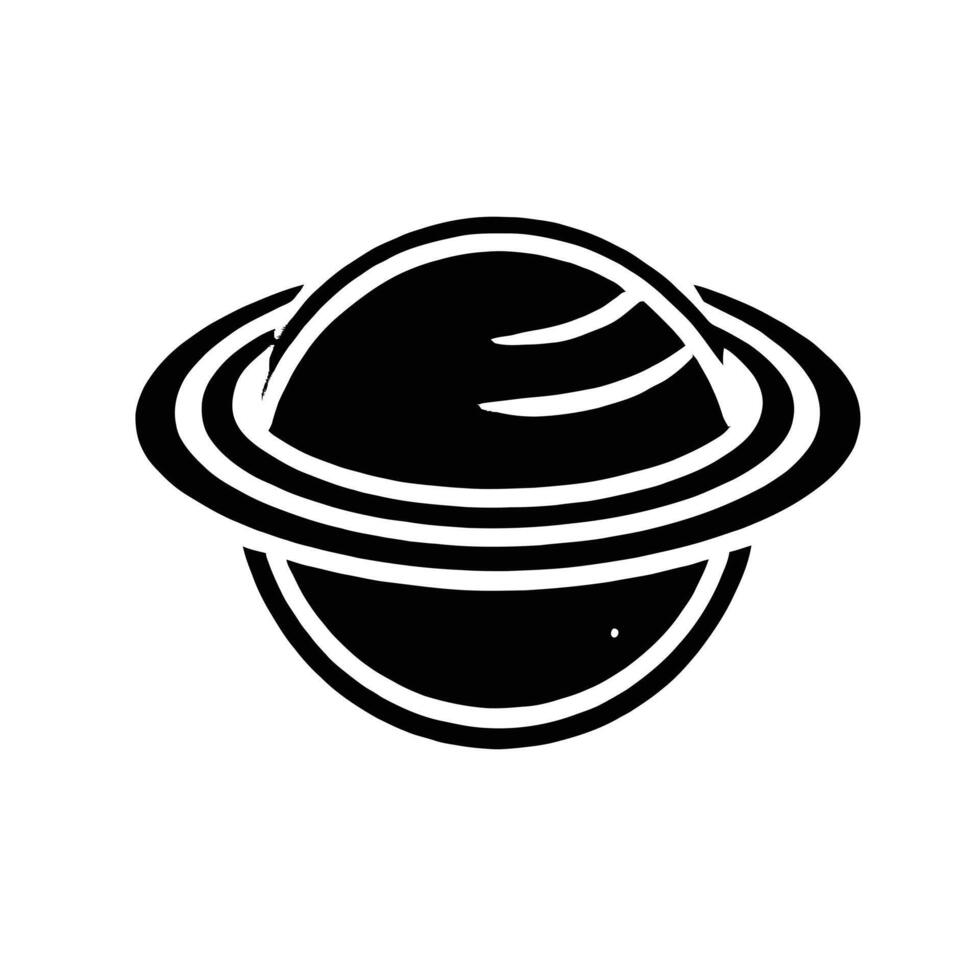 Saturn logo illustration vector