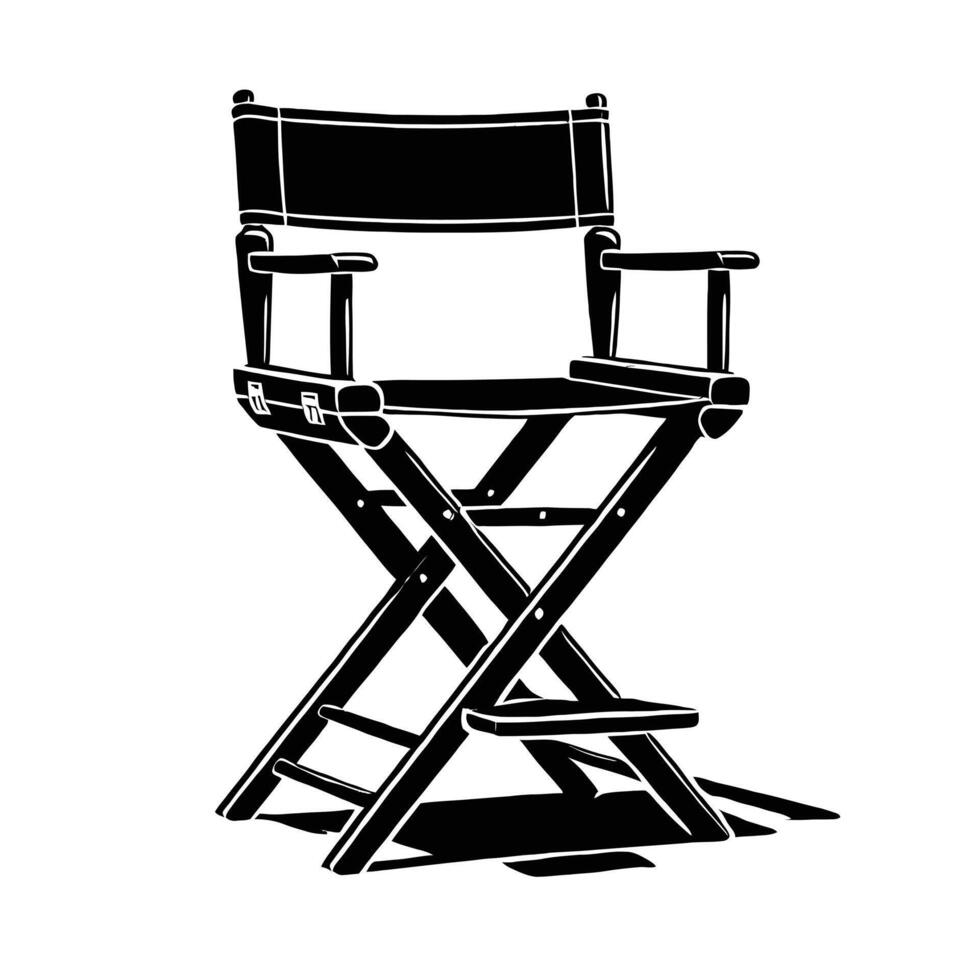 Director chair silhouette vector