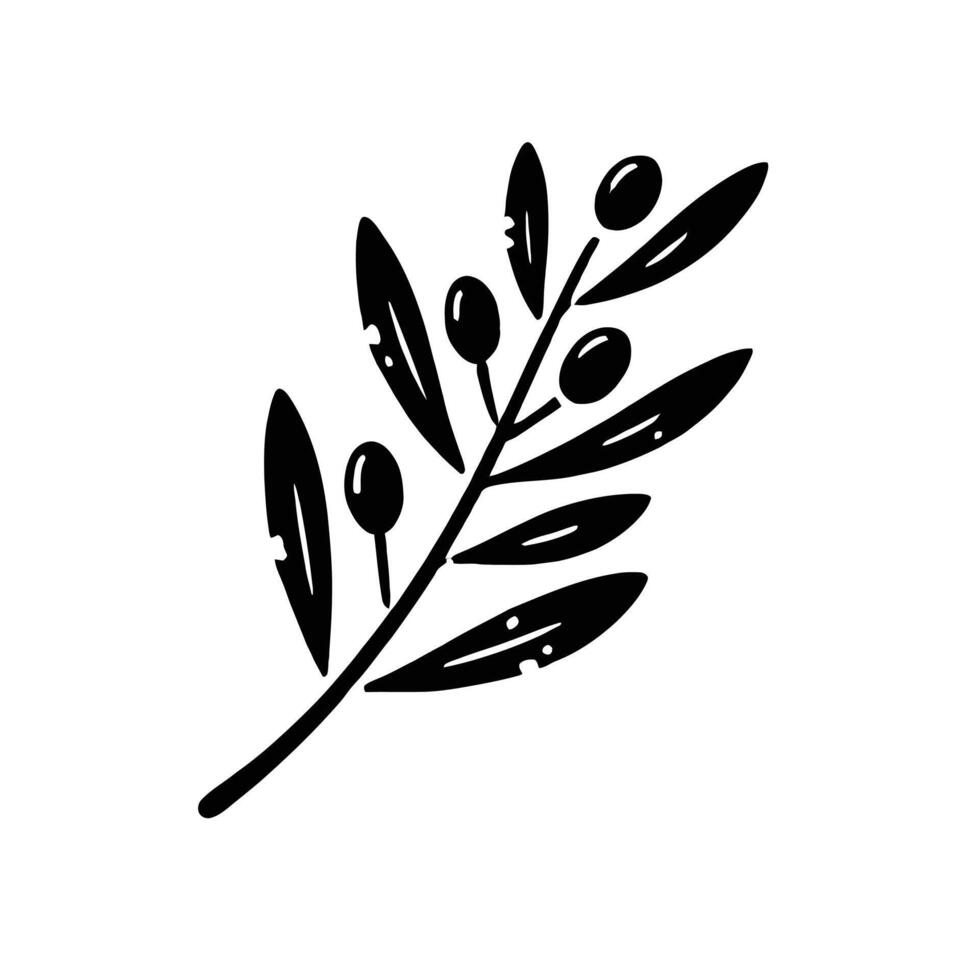 Olive branch icon illustration vector
