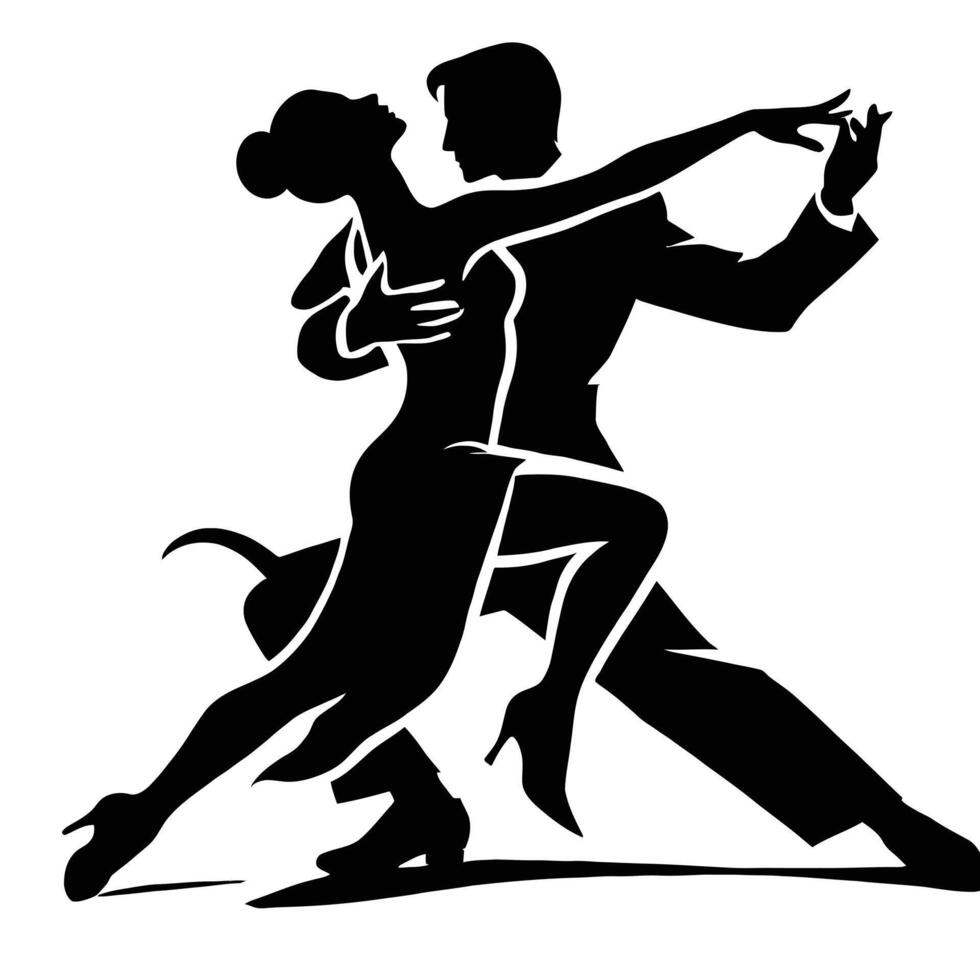 A couple dancing salsa clip art vector