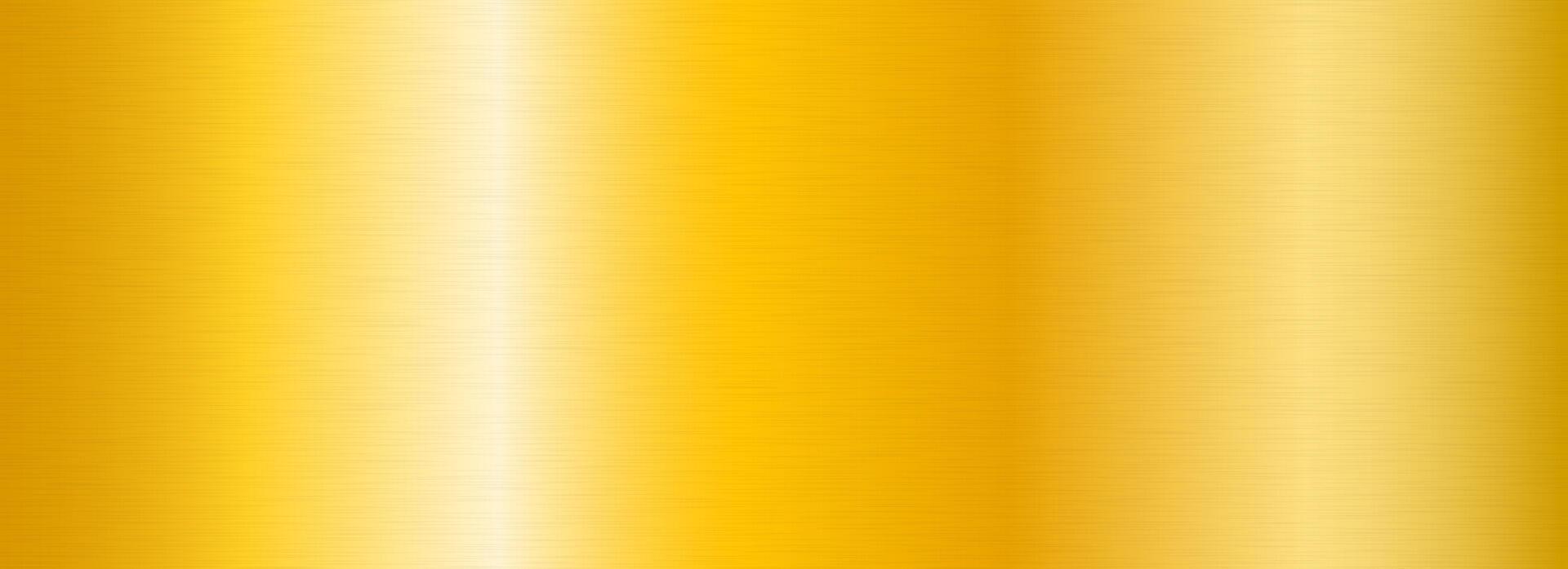 Golden metallic gradient texture. Gold metal foil background. Wide shiny polished yellow sheet for label, plate, plaque, sign, tag, print. Textured material surface. vector