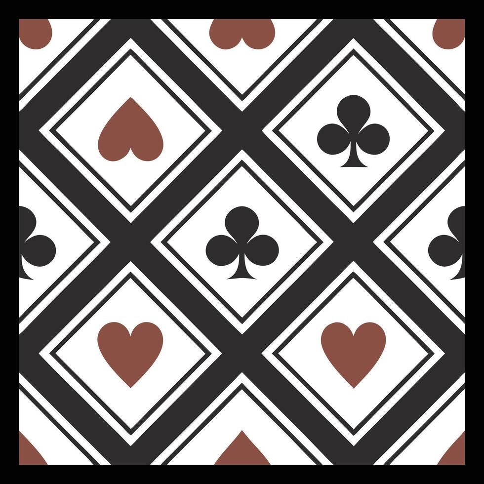 a black and white background with a pattern of playing cards vector