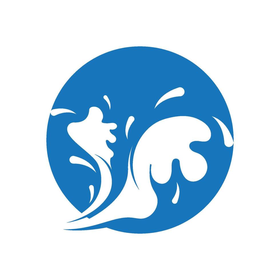 Water Wave icon Template flat design vector