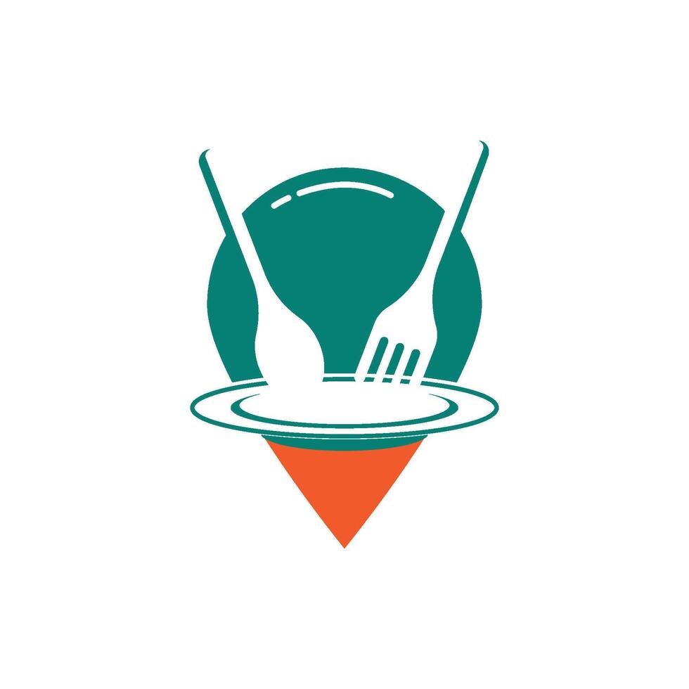 Food Location or point Icon Logo Design template vector