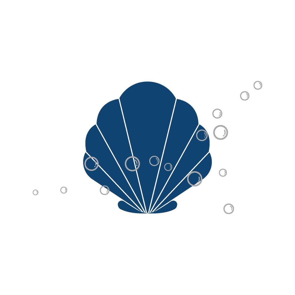 Shell logo or icon flat design template vector