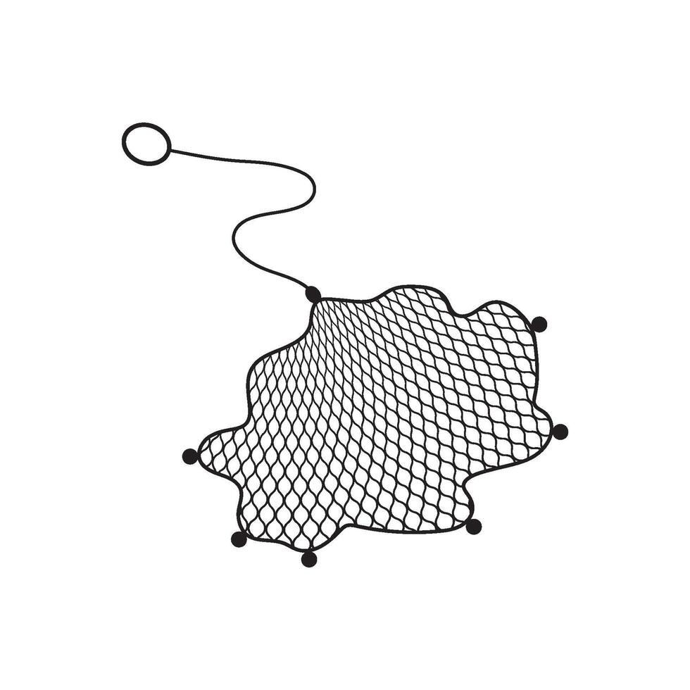 fishing net icon illustration flat design vector