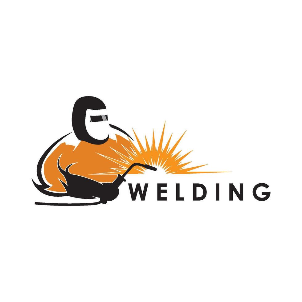 welding logo illustration design vector